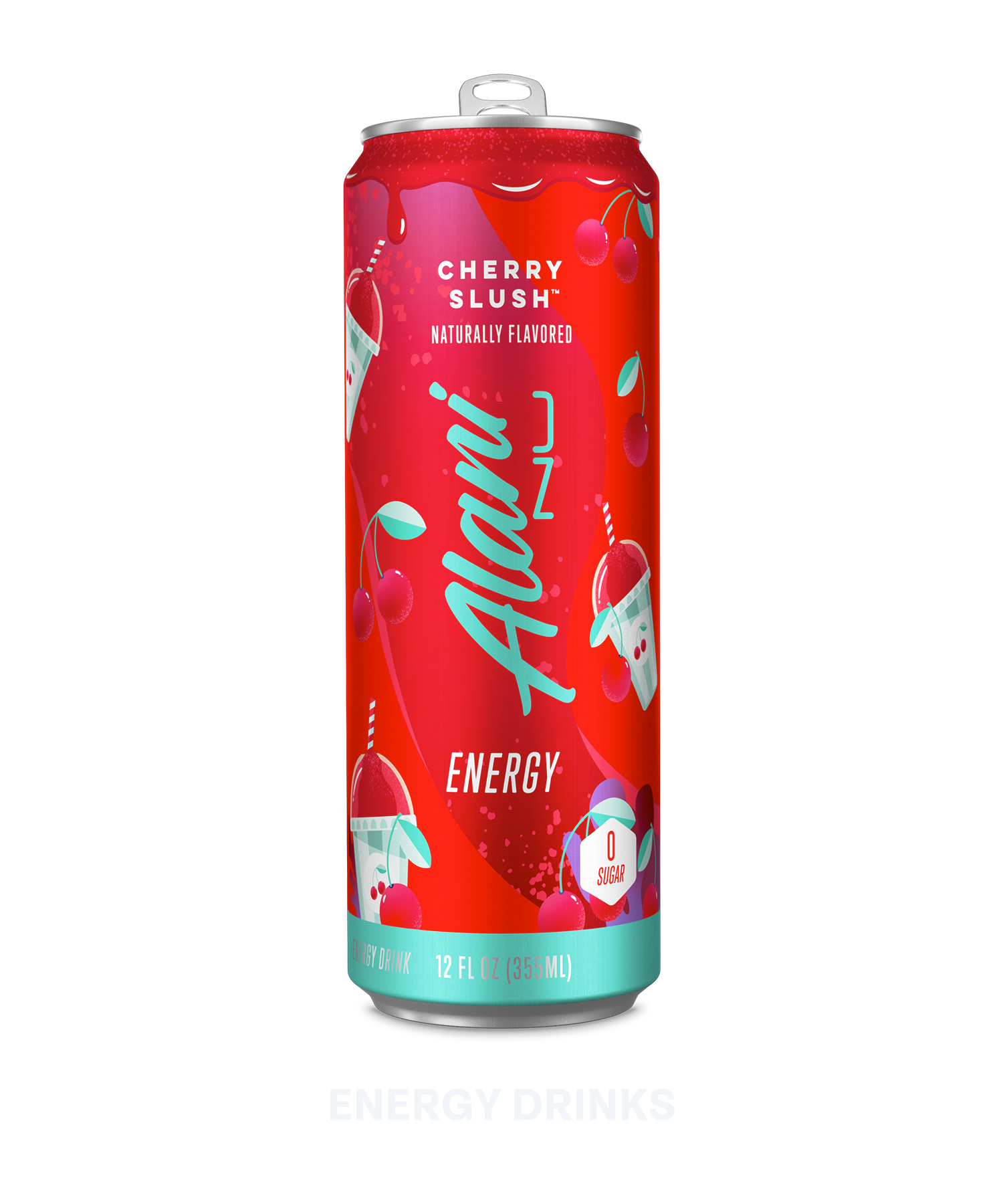 A energy drink in flavor cherry slush.