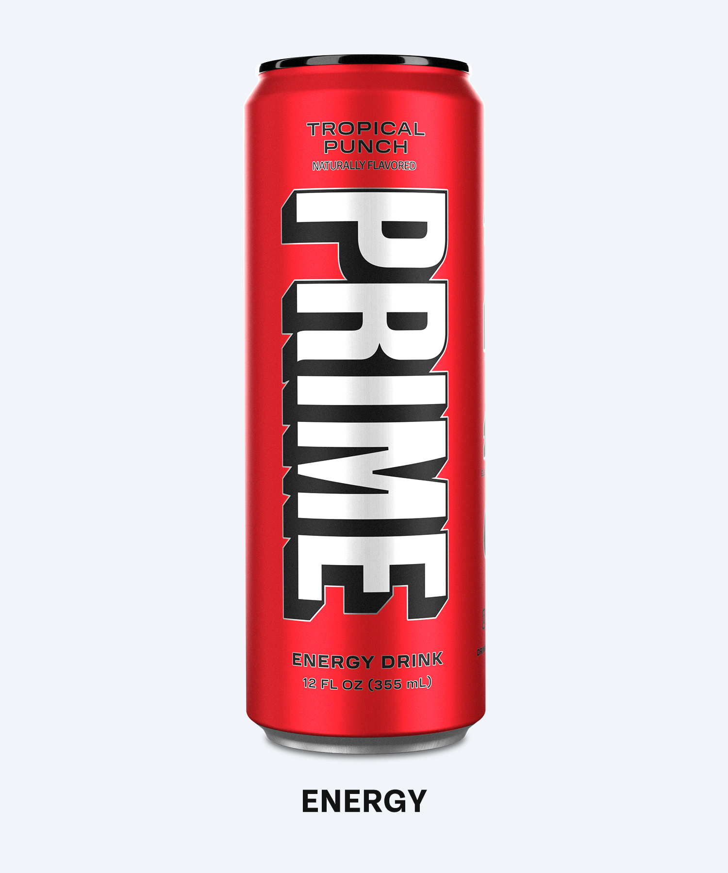 A Prime energy drink in flavor tropical punch.